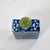 Vintage Blue and White Floral Chinese Snuff Bottle With Green Stone Top For Sale In Cincinnati - Image 6 of 8