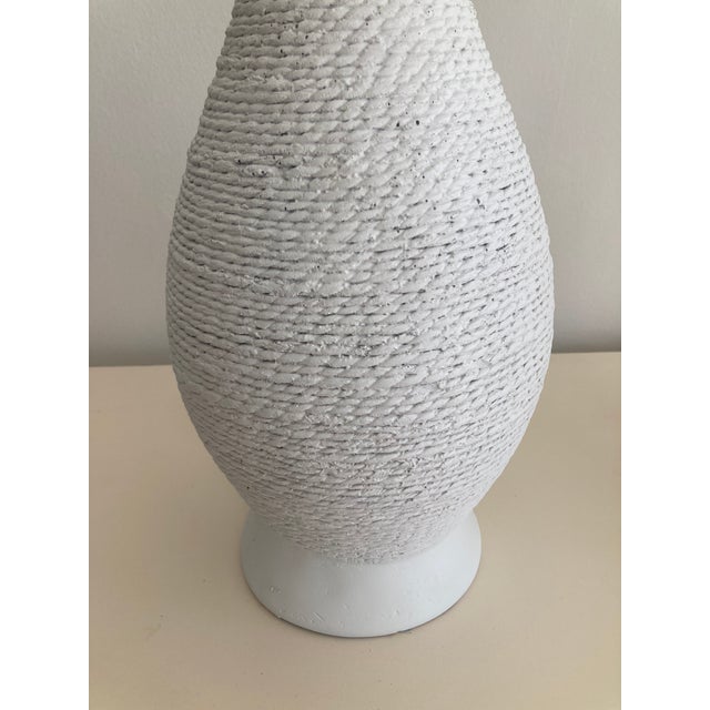 Sculpture Materials Plaster Faux Wicker Table Lamps Serge Roche Style - A Pair For Sale - Image 7 of 13