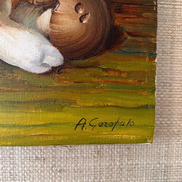 Early 21st Century Still Life Oil Painting of Mushrooms by Italian Artist Angelo Garofalo For Sale - Image 5 of 12