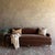 Modern English Sofa in Chestnut Brown in Faux Velvet Mohair With Down Cushion For Sale - Image 4 of 11