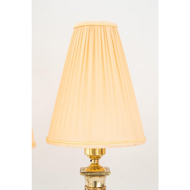 1920s Art Deco Table Lamp with Fabric Shade, Vienna, Austria, 1920s For Sale - Image 5 of 18