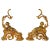 Bronze Gold Plated Louis XV Style Andiron Set, Cherub Motif For Sale - Image 8 of 8