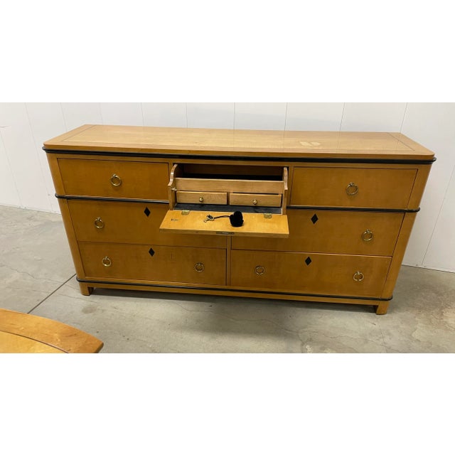 Postmodern National Mt. Airy Biedermeier Style Lowboy Dresser For Sale - Image 3 of 6