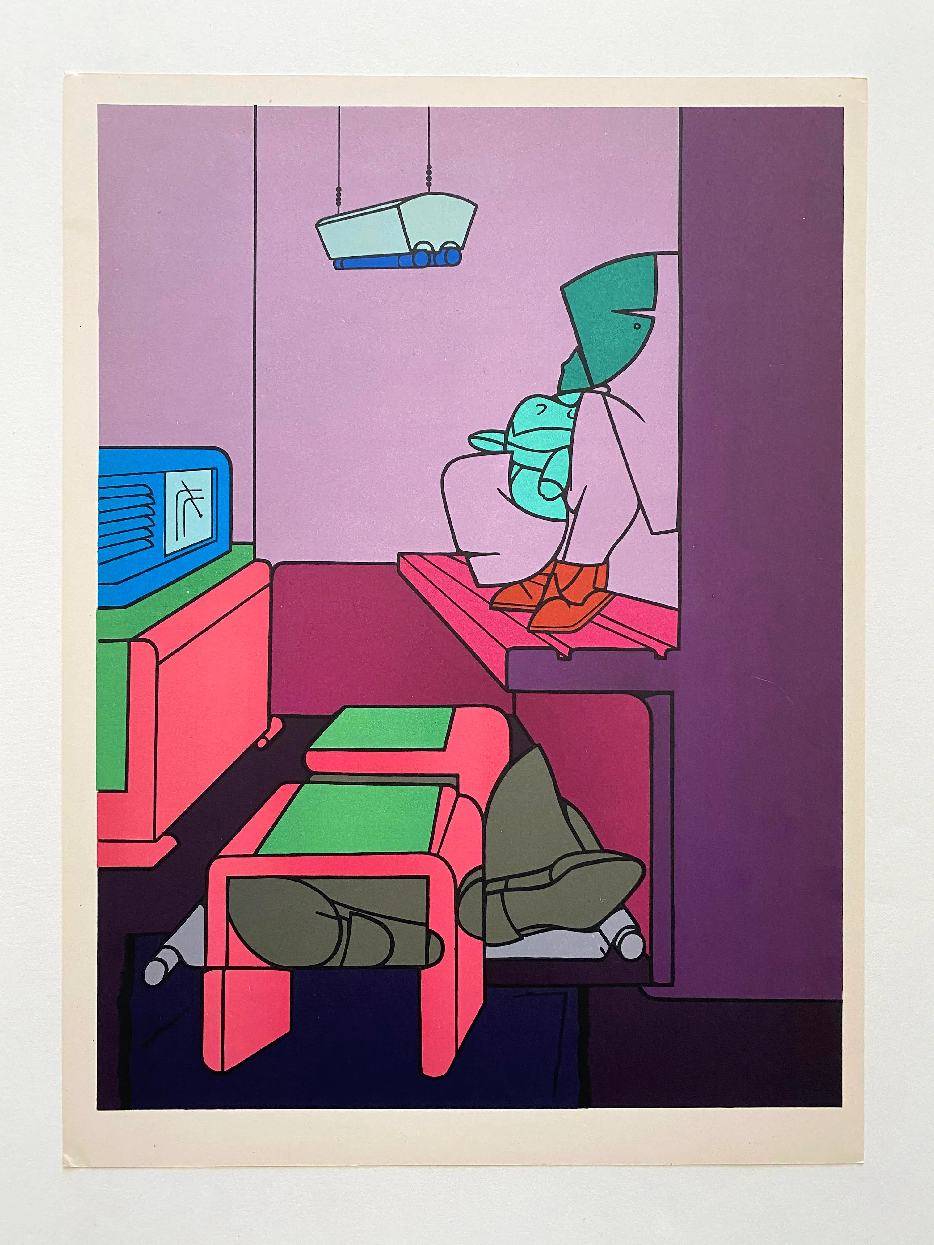 アート・デザイン・音楽 Valerio Adami : le voyage du dessin Valerio Adami Vintage 1970 Maeght Editeur Postmodern Pop Art