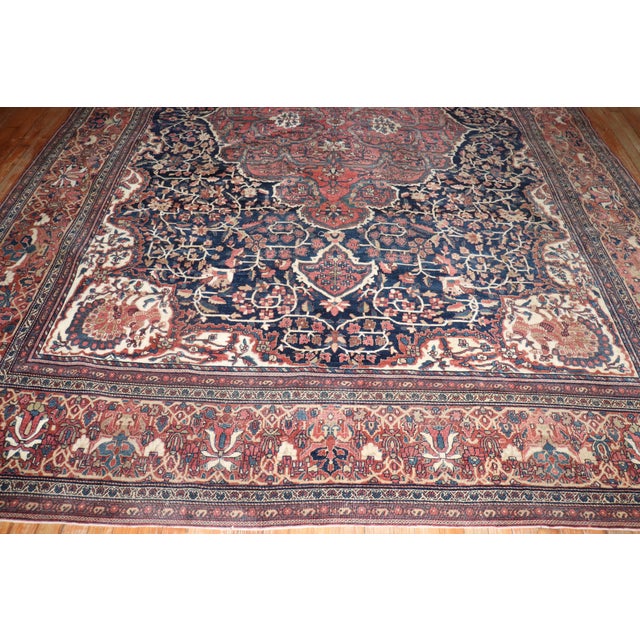 Zabihi Collection 19th Century Persian Sarouk Ferehan Rug - 8'4" x 11'11" For Sale - Image 11 of 12