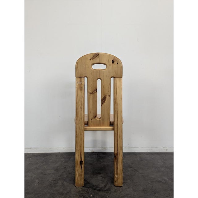 Chalet-Style Pine Chairs, 1980s, Set of 6 For Sale - Image 6 of 7