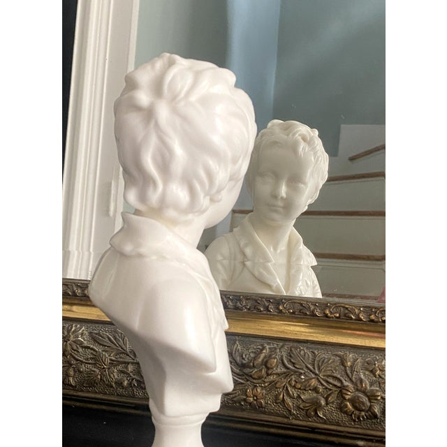 After Houdon, Statues of Children Alexandre and Louise Brongniart, 1900s, Resin For Sale - Image 11 of 13