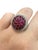 Mouawad, Ruby and Diamond Rosette Ring, Size 6.5 For Sale In Chicago - Image 6 of 7