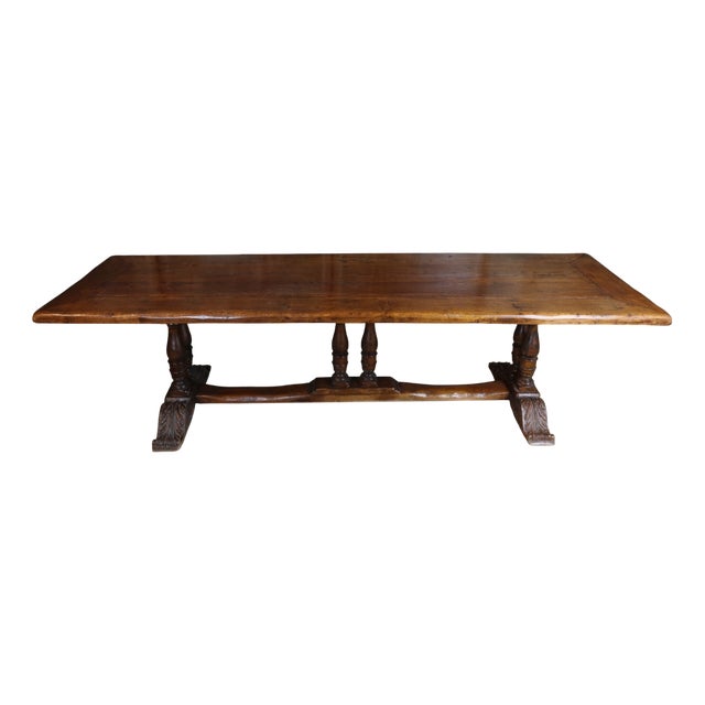 Oak Dining Table, 1940s For Sale