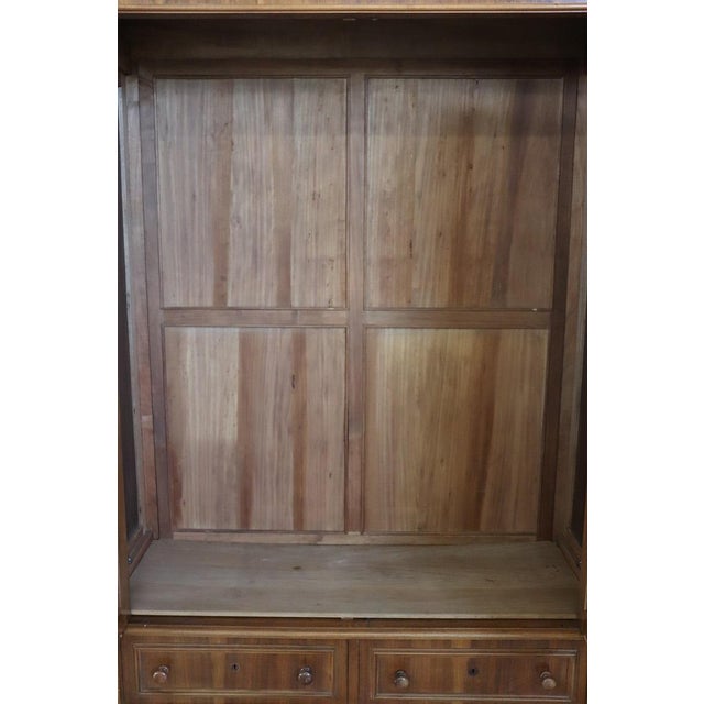 Antique Veneer Walnut Wardrobe, Late 19th Century For Sale - Image 6 of 16