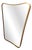 Mirror with Sinuous Brass Frame by Gio Ponti for Gubi, 1990s For Sale