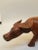 Hand Carved Solid Wood Water Buffalo Bull Animal Figurine 1970's