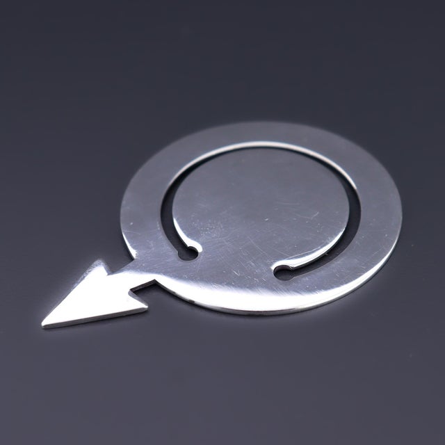 Vintage Tiffany & Co. Sterling Silver 'Male' or 'Mars Symbol' Bookmark For Sale - Image 9 of 13