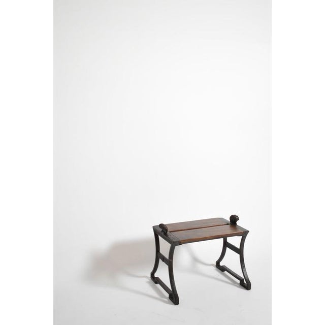 Cast Iron and Wood Bench by Folke Bensow, 1920s For Sale - Image 4 of 6