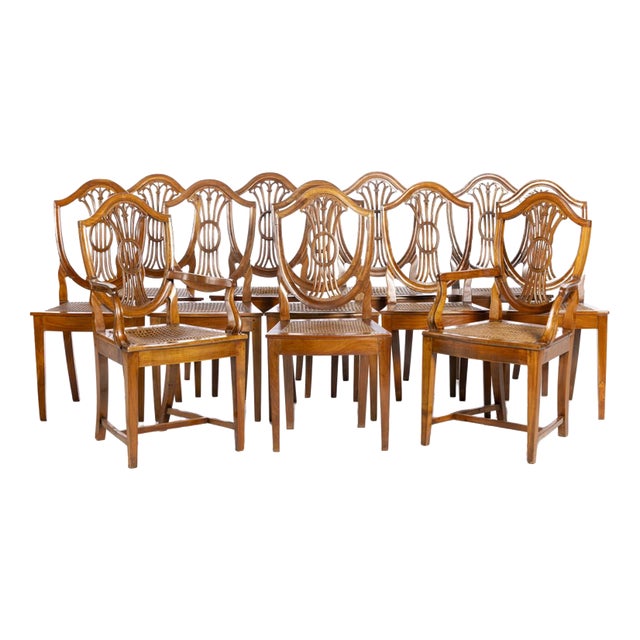 Chairs and Armchairs, 18th Century, Set of 12 For Sale