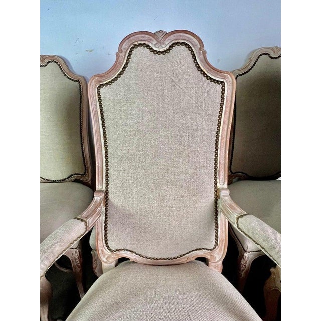 Wood Set of '8' French Louis XV Style Dining Chairs For Sale - Image 7 of 17