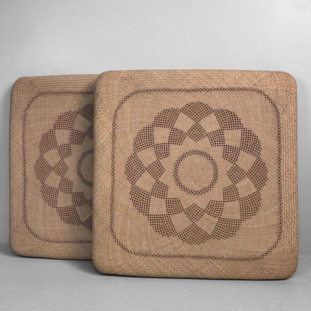 Zabuton Floor Cushions, Japan, 1960s, Set of 2 For Sale - Image 6 of 9
