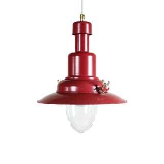 1990s Red Nautical Lamp - Fisherman Light Fixture For Sale