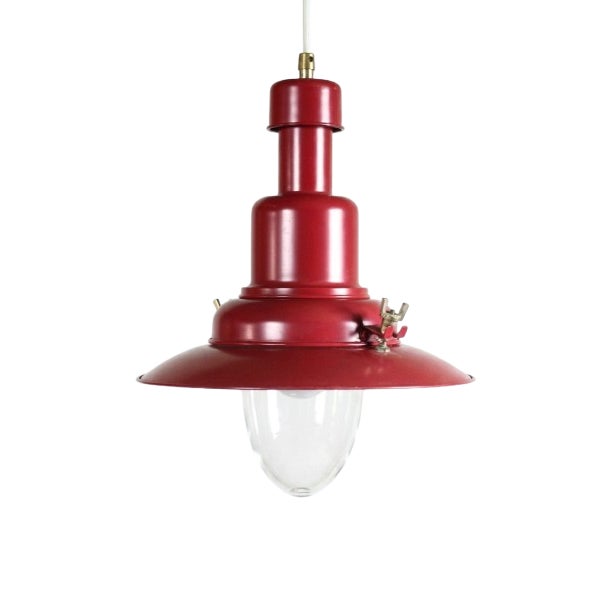 1990s Red Nautical Lamp - Fisherman Light Fixture For Sale