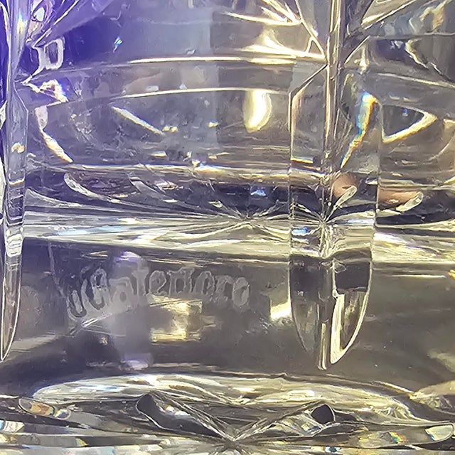 Glass Waterford Kylemore Irish Crystal Old Fashioned Glasses Set of 4 3.5" For Sale - Image 7 of 8
