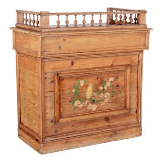 Rustic Country French Pine Counter Cabinet For Sale