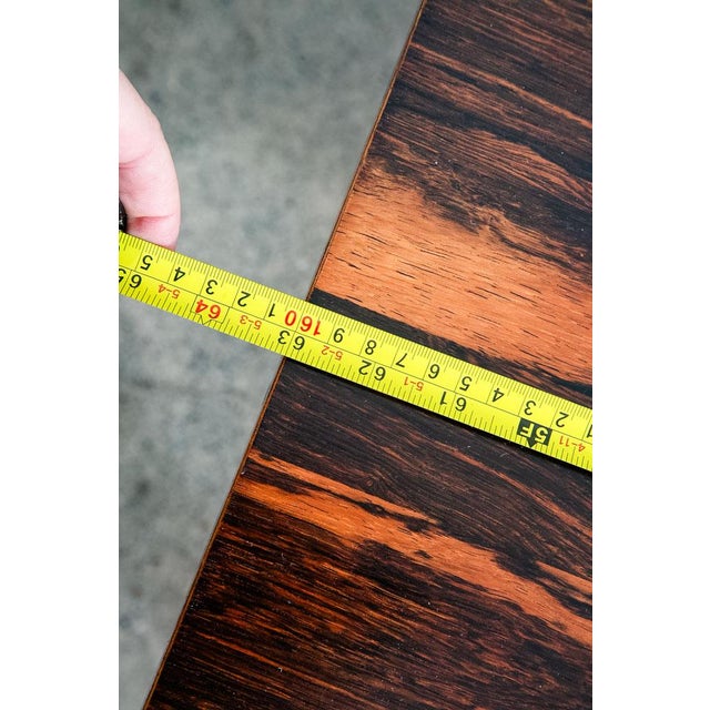 1960s Mid Century Danish Modern Coffee Table Rosewood Denmark Rectangular Coffee MCM For Sale - Image 10 of 11