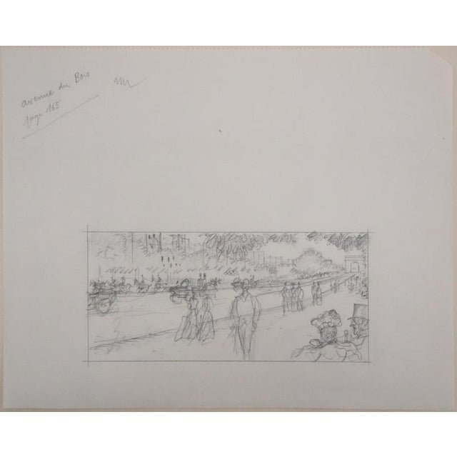 Jean-emile laboureur (1877-1943) avenue du bois, 1934 original pencil drawing unsigned on paper, 17 x 21 cm reference:...