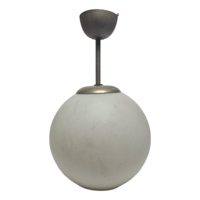 Art Deco Communist Pendant Lamp, Poland, 1960s For Sale