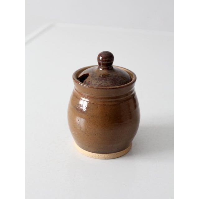 Vintage Handmade Studio Pottery Sugar Bowl For Sale - Image 10 of 15