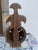 antique carved and gilded wooden architectural element, most likely part of a church altarpiece, altar, religious...