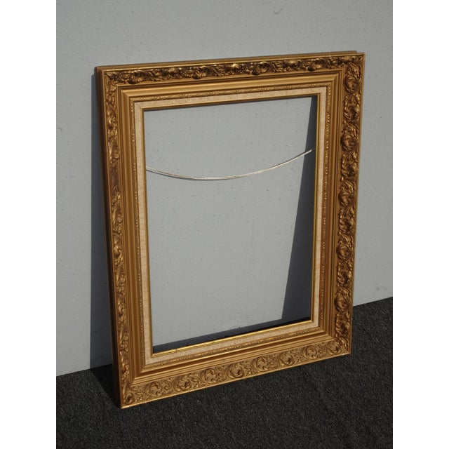 Vintage French Provincial Gold Wall Mantle Picture Frame #3 For Sale - Image 9 of 13
