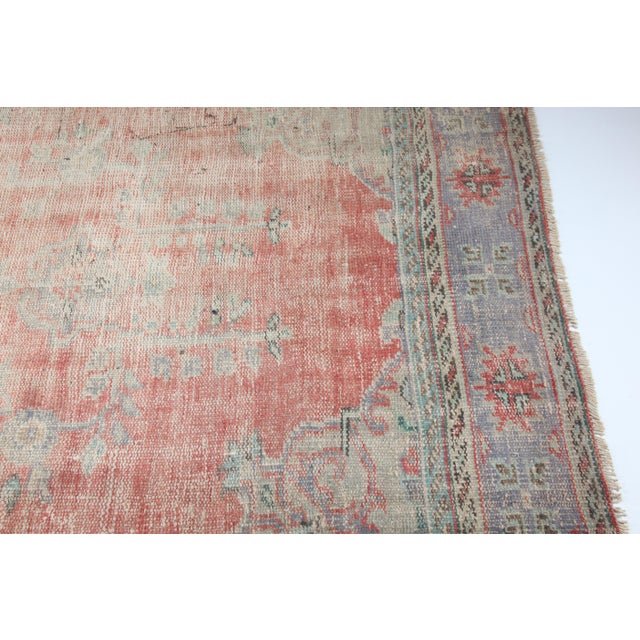 Handmade Tribal Oushak Rug - 7′2″ × 10′2″ For Sale - Image 10 of 12