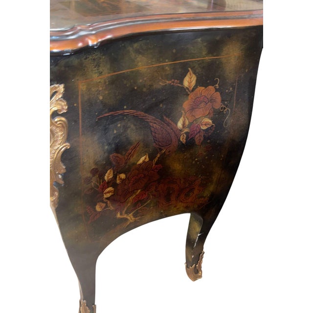 Pair of English Chinoiserie Two-Drawer Nightstands. 20th Century. For Sale - Image 9 of 9