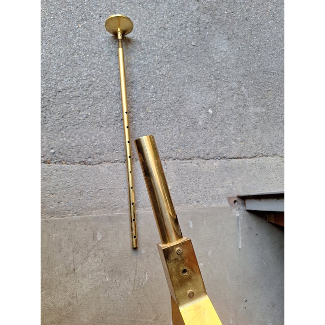 Wood Floor-to-Ceiling Bookcase in Brass and Wood from Fedele Papagni For Sale - Image 7 of 17