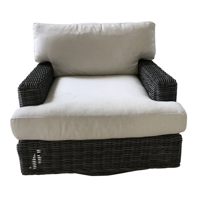 Arhaus Wyatt Wicker Outdoor Swivel Chair Chairish