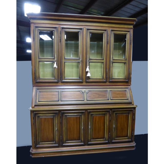 Vintage French Drexel China Hutch With Drop Leaf Drawer Chairish