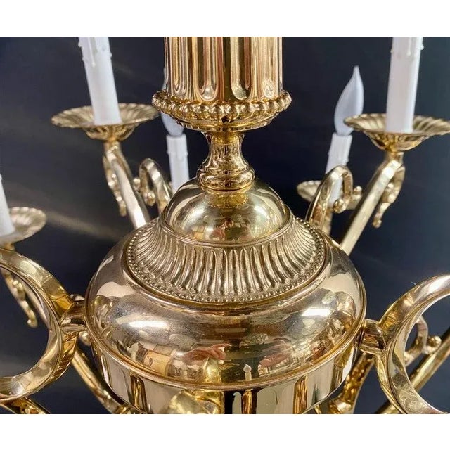English Victorian Style Brass Chandelier, 15 Arms For Sale - Image 10 of 12