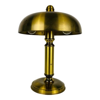 1 of 2 Midcentury Full Brass Table Lamps, 1960s, Germany For Sale