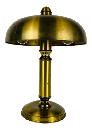 1 of 2 Midcentury Full Brass Table Lamps, 1960s, Germany