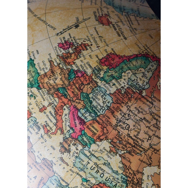 Danish Illuminated World Globe Table Lamp by Scan-Globe A/S, 1990 For Sale - Image 11 of 12
