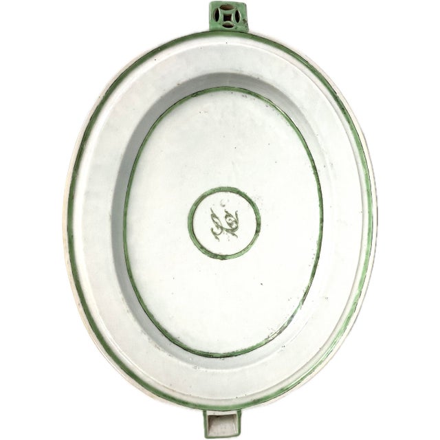 19th Century Large Chinese Export Porcelain Warming Dish With Lid For Sale - Image 5 of 11