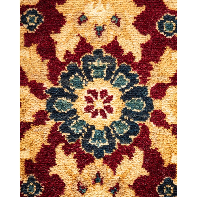 Traditional Mogul, One-of-a-Kind Hand-Knotted Area Rug - Red, 8' 2" x 10' 3" For Sale - Image 3 of 8