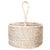 Boho Chic Artifacts Rattan Round 4 section Caddy/Cutlery Holder in White Wash For Sale - Image 3 of 5
