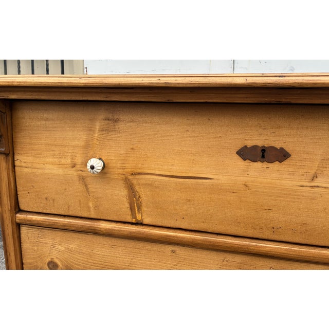 Pine Central European Chest of Three Drawers For Sale - Image 15 of 15