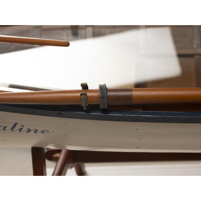 Reimagined Boat-Form Coffee Table with Glass Top For Sale - Image 6 of 11