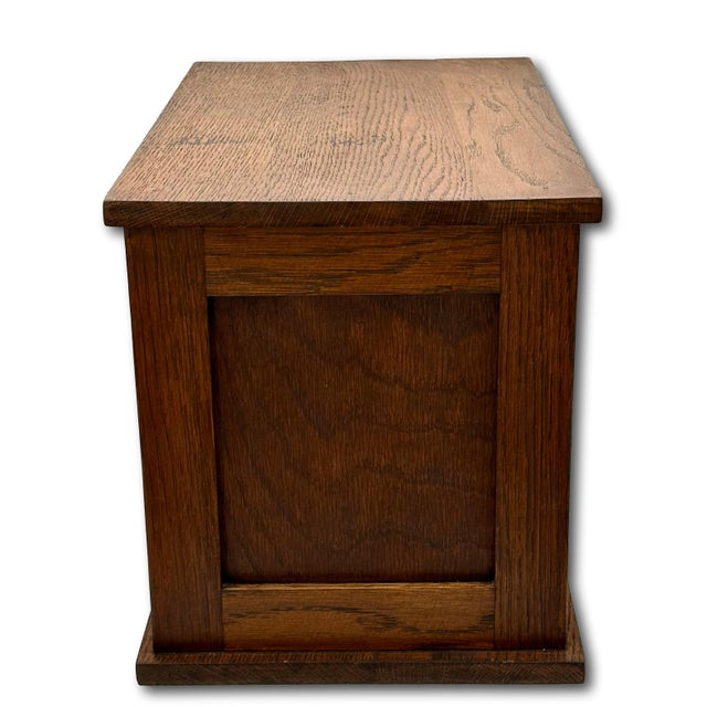 Unusual Antique American Solid Oak Table - Desk Top "Roll Front" Organizer & File Cabinet Circa 1900 For Sale - Image 16 of 18