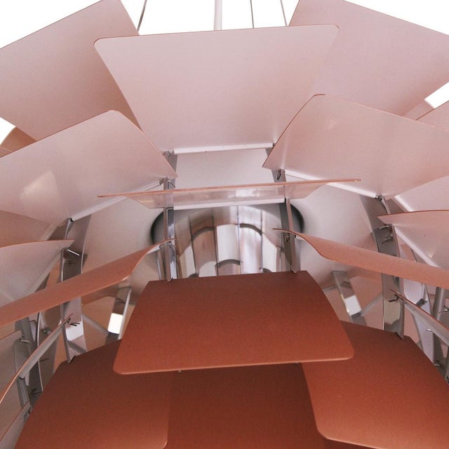 PH Artichoke Lamp in Brushed Copper by Poul Henningsen for Louis Poulsen, 1980s For Sale - Image 9 of 15