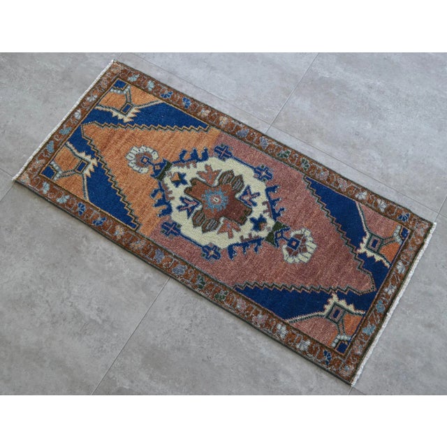 Hand Knotted Door Mat, Entryway Rug, Bath Mat, Kitchen Decor, Small Rug, Laundry Decor Dimensions: 18" x 39" or 1 ft 7 in...