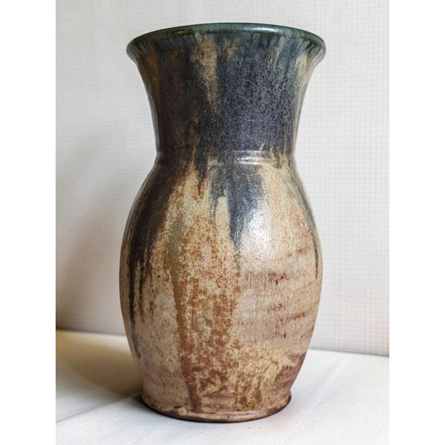 Large baluster vase with a flared neck in stoneware, signed Maurice Pitot, circa 1950s. Signed with a stylus. Height 30.5...