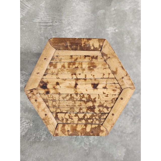 Vintage Mid-Century Bamboo Tortoise Shell Plant Stand For Sale - Image 10 of 10
